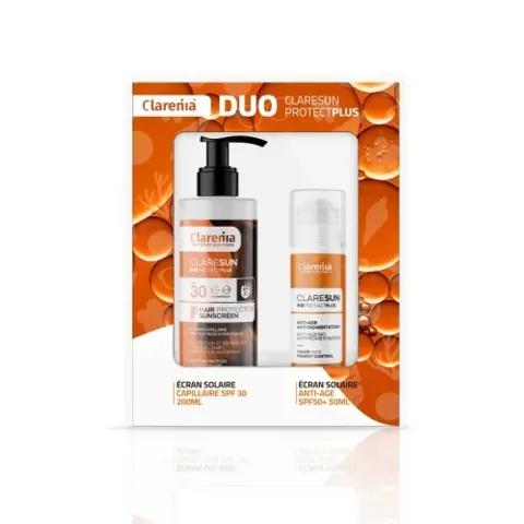 Clarenia Coffret Duo Écran Anti-âge SPF50+ et Écran Capillaire